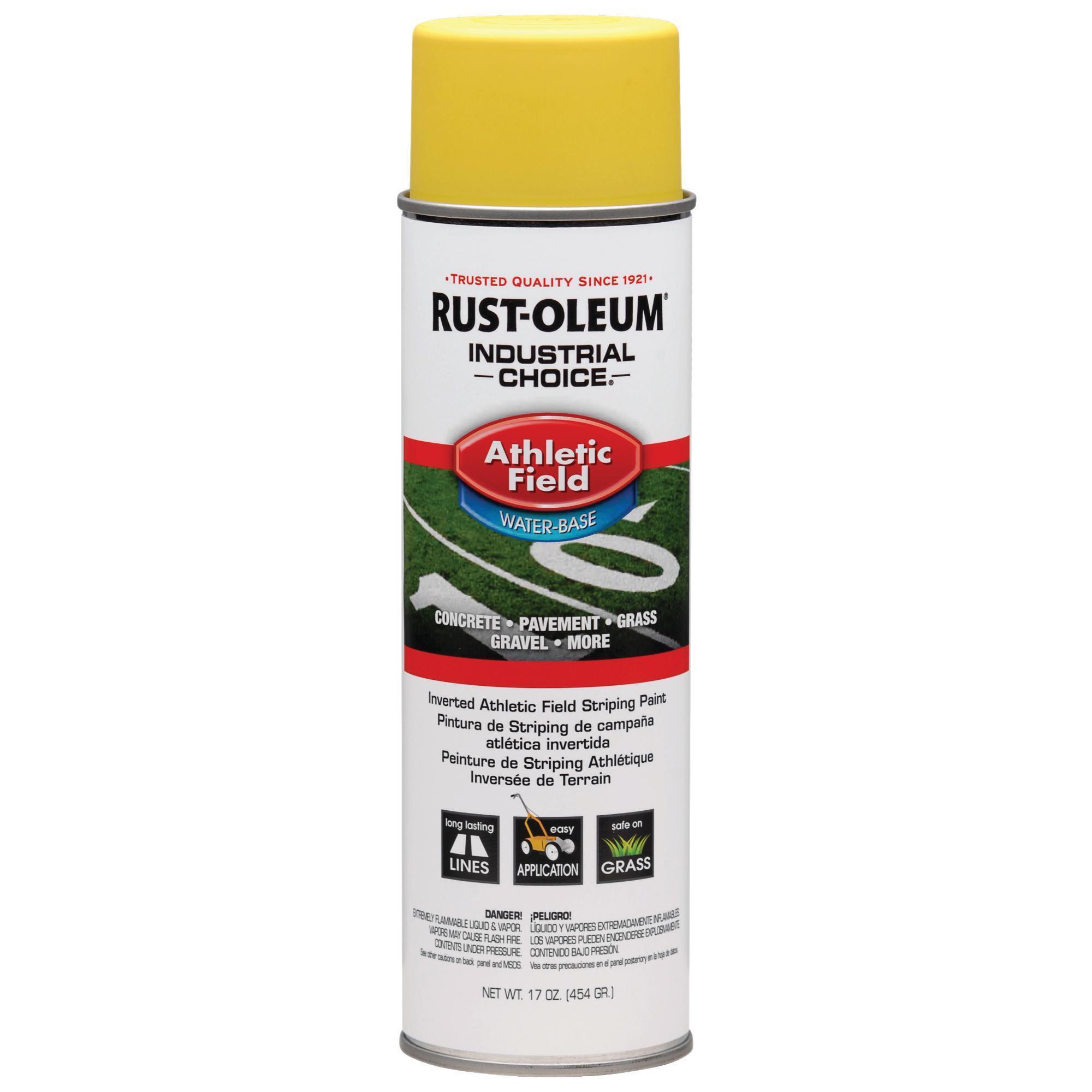 Rust-Oleum Industrial Choice AF1600 Athletic Field Striping Spray Paint — Yellow, 17 Oz. Cans, 12 Pk., Model# 206045DS